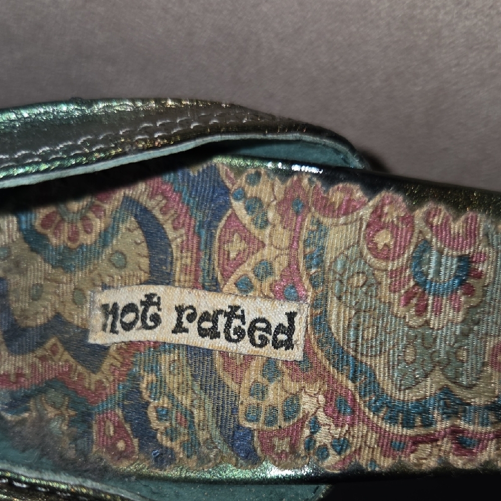 Not Rated Paisley Heels in Green and Brown - Picture 15 of 15